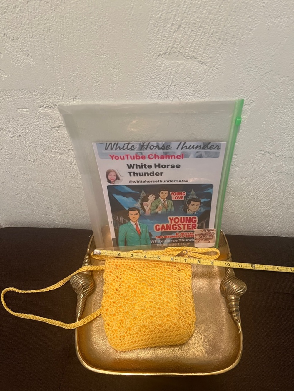 #1833*”7X28” -Knit Yellow Woven Crossbody Bag - Women - Picture 4 of 10